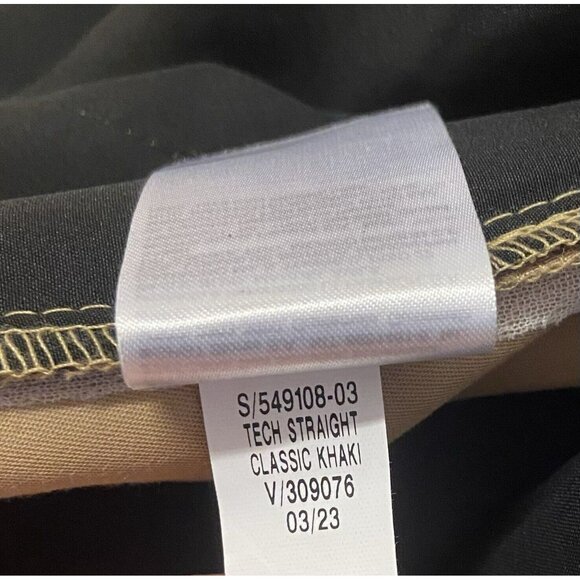 Old Navy Built-In Flex Ultimate Tech Straigh Chino Pants Khaki Men's 34x34 NWT - Picture 12 of 12